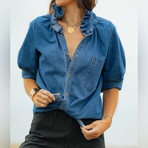 KMJ Southern Lover Denim Shirt